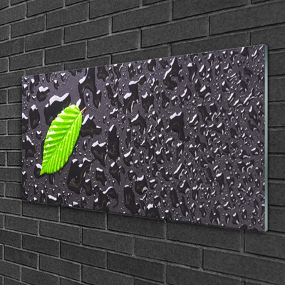 Quadro acrílico Arte com gotas de folhas