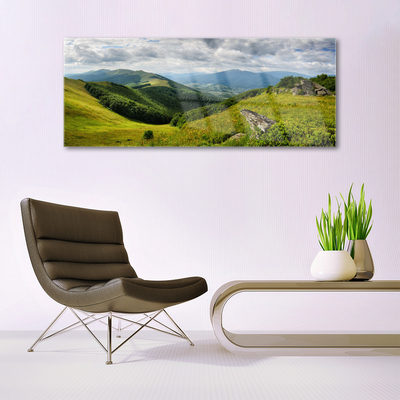 Quadro acrílico Paisagem de prados de montanha