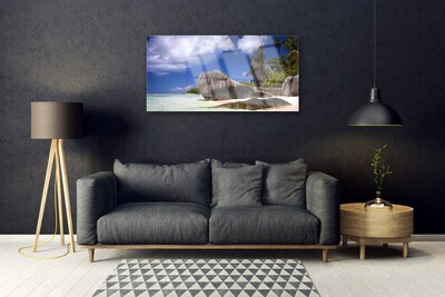 Quadro acrílico Paisagem da Praia das Rochas