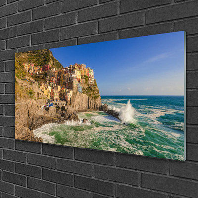 Quadro acrílico Paisagem das Montanhas do Mar