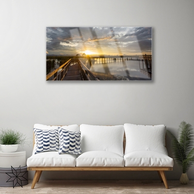 Pintura acrílica Arquitetura do Mar da Ponte