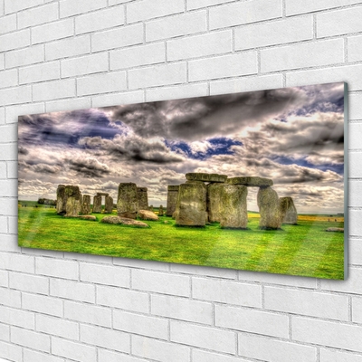 Pintura acrílica Paisagem de Stonehenge
