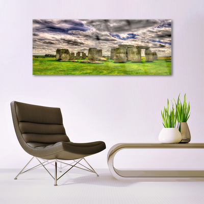 Pintura acrílica Paisagem de Stonehenge