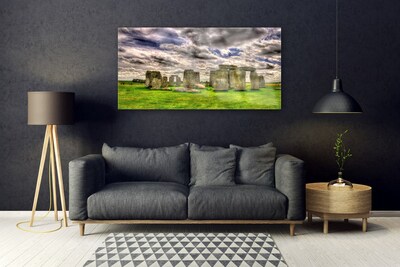 Pintura acrílica Paisagem de Stonehenge