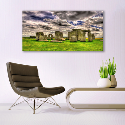 Pintura acrílica Paisagem de Stonehenge