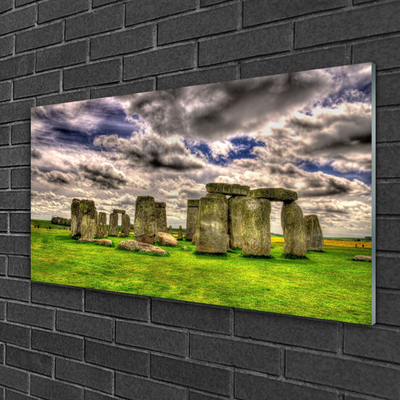 Pintura acrílica Paisagem de Stonehenge