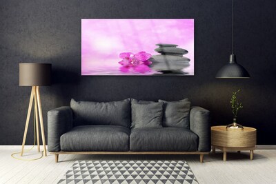 Pintura acrílica Arte de flores rosa