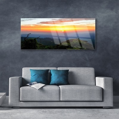 Quadro acrílico Paisagem de floresta de montanha Natureza