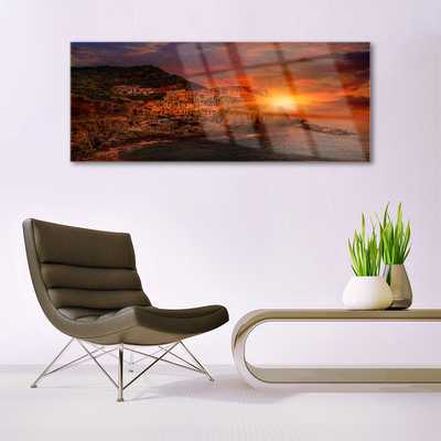 Quadro acrílico Paisagem da Cidade do Mar