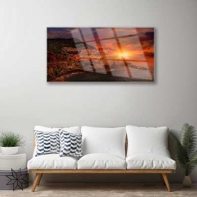 Quadro acrílico Paisagem da Cidade do Mar