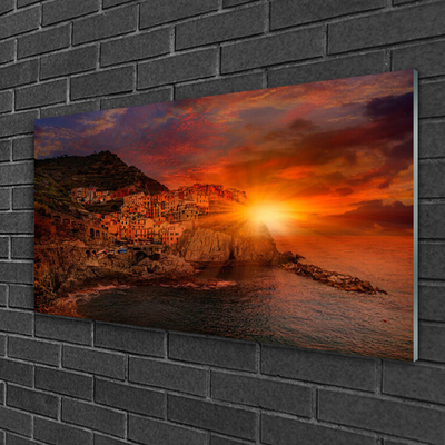 Quadro acrílico Paisagem da Cidade do Mar