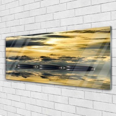 Pintura acrílica Pedras Água Arte