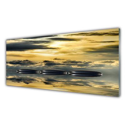 Pintura acrílica Pedras Água Arte