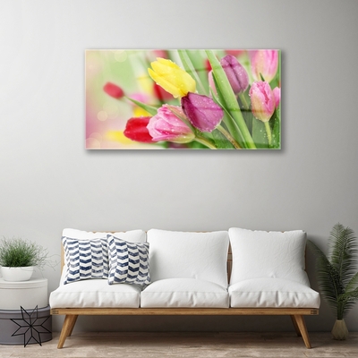 Pintura acrílica Tulipas Flores Planta