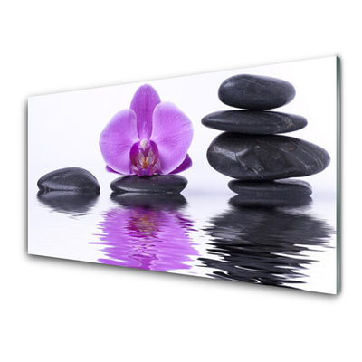 Quadro acrílico Espelho de flor reflexo de água