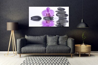 Quadro acrílico Espelho de flor reflexo de água