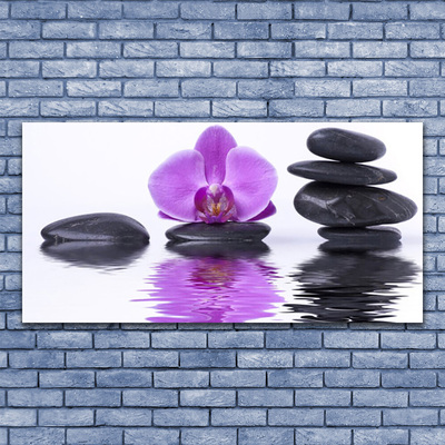 Quadro acrílico Espelho de flor reflexo de água