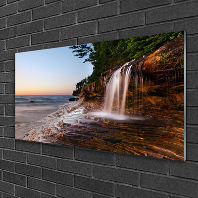 Quadro acrílico Paisagem de Cachoeira Água