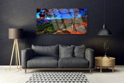 Pintura acrílica Natureza da Floresta da Montanha