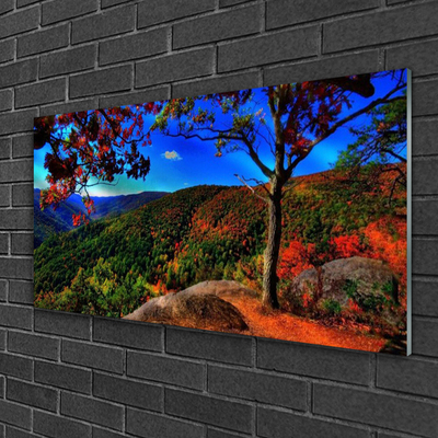 Pintura acrílica Natureza da Floresta da Montanha