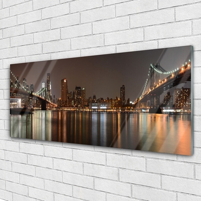 Pintura acrílica Arquitetura de Pontes da Cidade