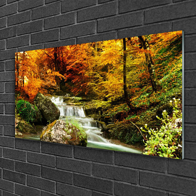 Pintura acrílica Floresta Natureza Cachoeira