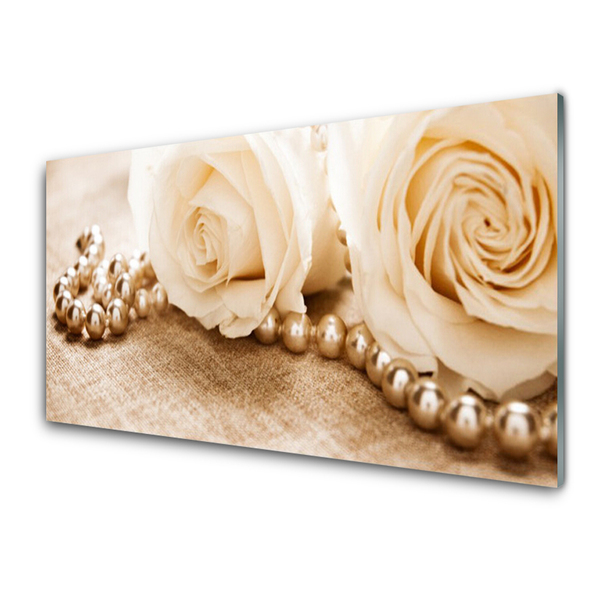 Quadro acrílico Planta de flores rosas