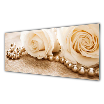 Quadro acrílico Planta de flores rosas