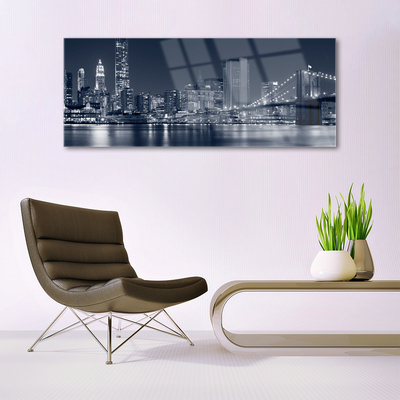 Pintura acrílica Arquitetura da Ponte da Cidade