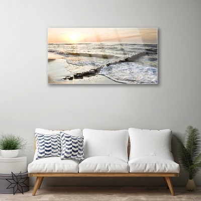 Pintura acrílica Paisagem Marinha