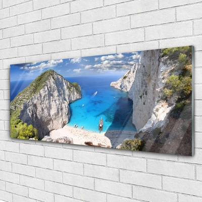 Quadro acrílico Paisagem da Praia da Montanha da Baía