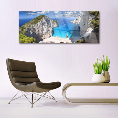 Quadro acrílico Paisagem da Praia da Montanha da Baía