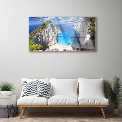 Quadro acrílico Paisagem da Praia da Montanha da Baía