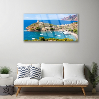 Quadro acrílico Paisagem da Praia da Montanha da Baía