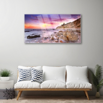 Quadro acrílico Paisagem de Pedras do Mar