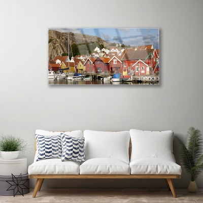 Pintura acrílica Paisagem da cidade