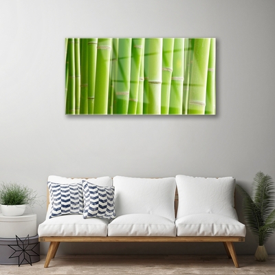 Pintura acrílica Planta de flor de caule de bambu