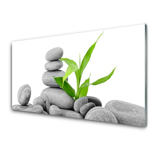 Pintura acrílica Arte com Folhas e Pedras