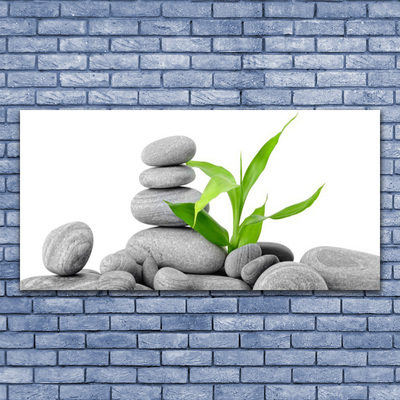 Pintura acrílica Arte com Folhas e Pedras