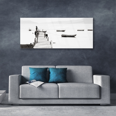 Quadro acrílico Arquitetura de ponte para barcos