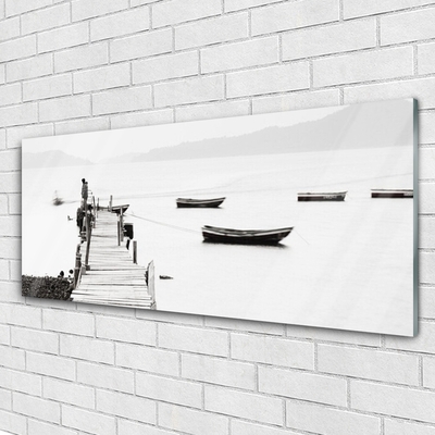 Quadro acrílico Arquitetura de ponte para barcos