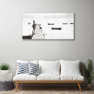 Quadro acrílico Arquitetura de ponte para barcos