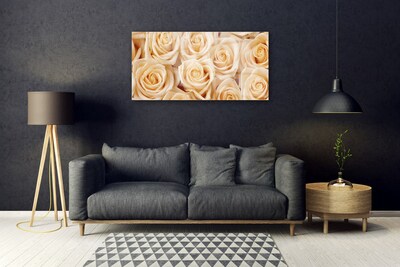 Quadro acrílico Planta de flores rosas