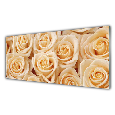 Quadro acrílico Planta de flores rosas