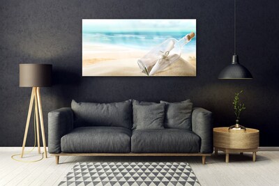 Pintura acrílica Arte de letras em garrafa de praia