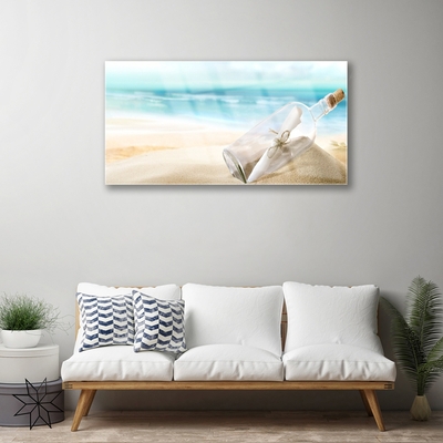 Pintura acrílica Arte de letras em garrafa de praia