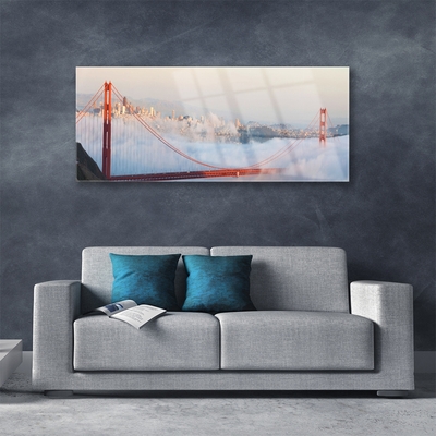 Quadro acrílico Arquitetura de Ponte Nuvens