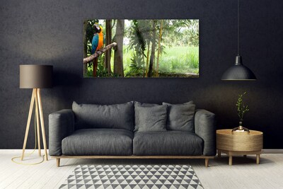 Pintura acrílica Árvores Papagaio Natureza