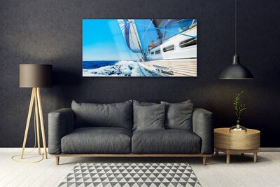 Pintura acrílica Paisagem do mar do barco