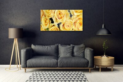 Quadro acrílico Planta de flores rosas